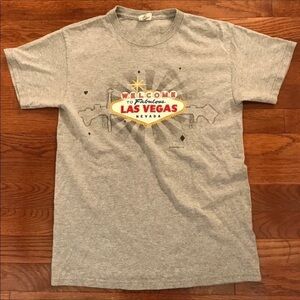 GRAY LAS VEGAS LATE AUGHTS SOUVENIR SHIRT